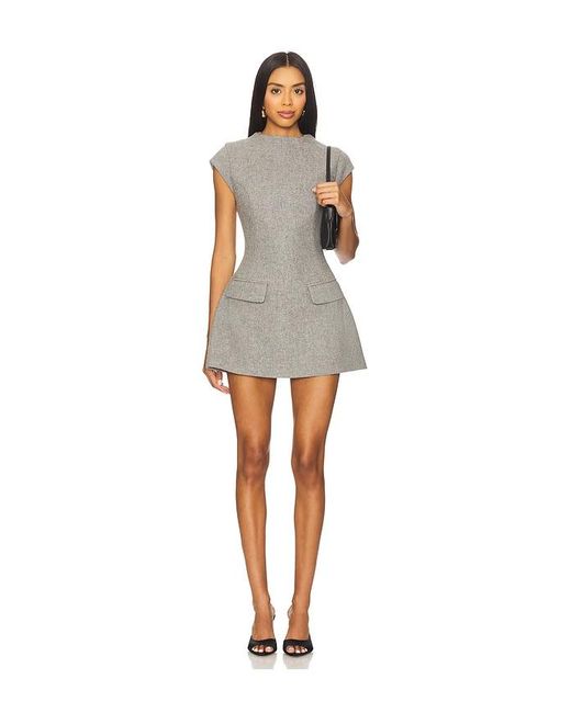 Line & Dot Natural Damson Mini Dress