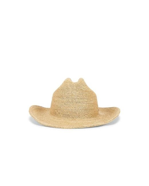 Brixton Natural Odessa Straw Packable Cowboy Hat