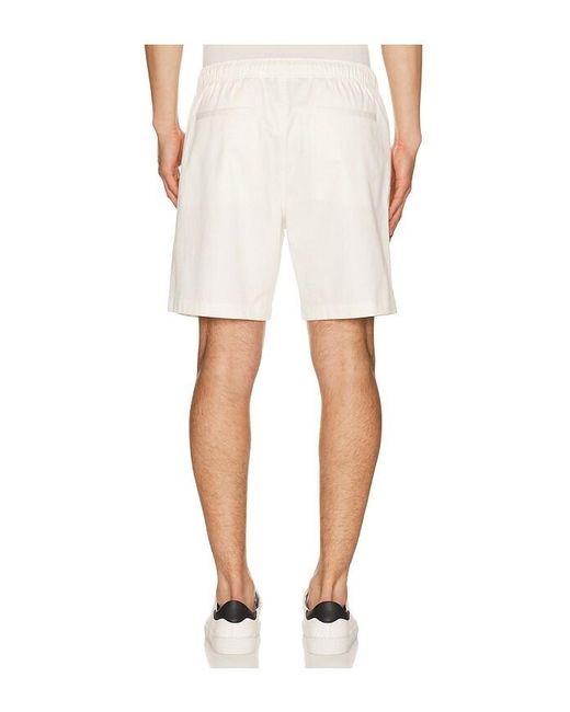 Theory White Moonsoft Cotton Easy Shorts for men