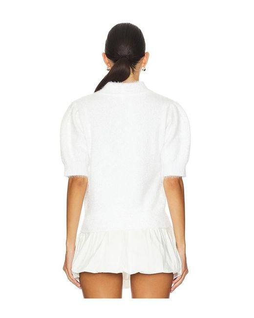 Bobi White Sweater Blouse