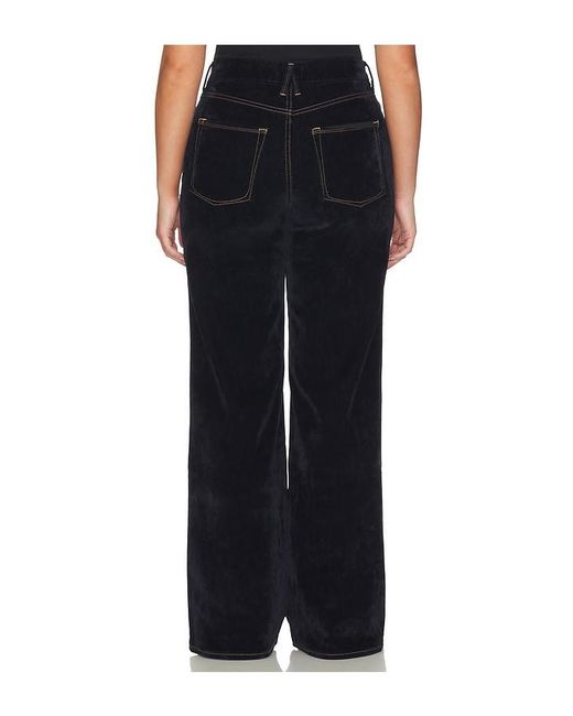 GOOD AMERICAN Black Good Skate Velvet Denim Jeans
