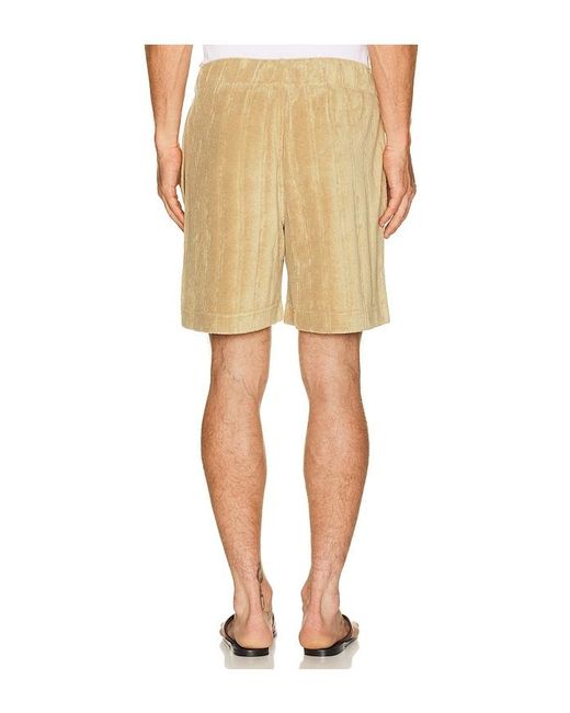J.Lindeberg Natural Allan Stripe Terry Shorts for men