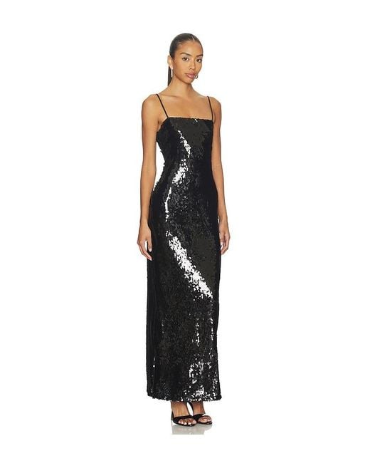 SNDY'S Black Tori Sequin Maxi Dress