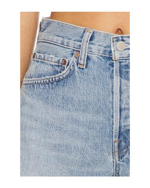 Agolde Blue Parker Long Short