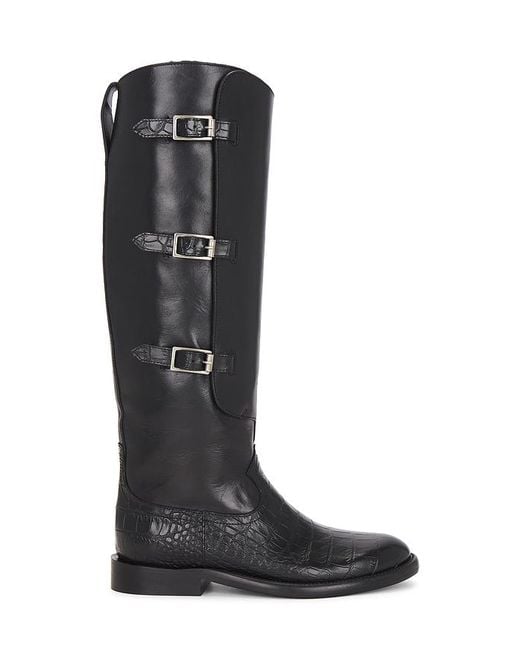 Paris Texas Black Montana Buckle Boot