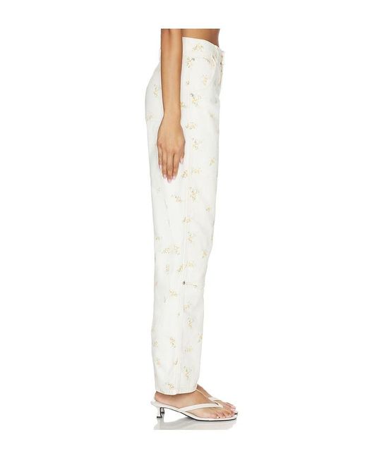 MSGM White Jeans Printed