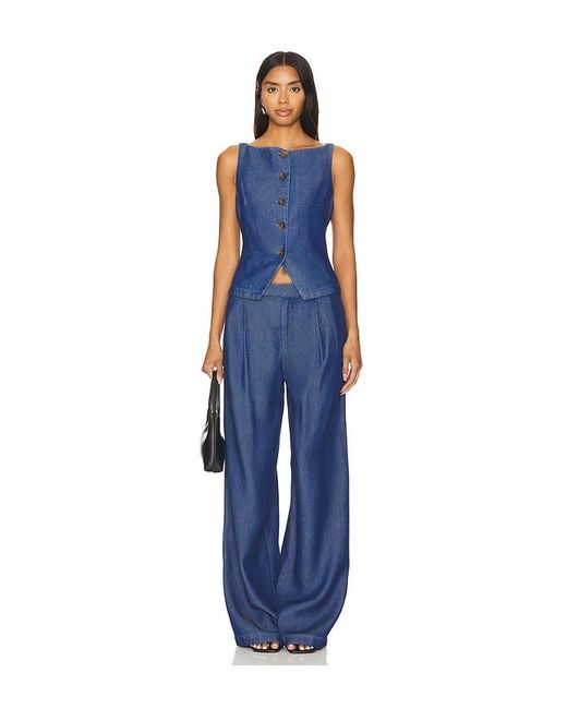 Lovers + Friends Blue Agathe Pant