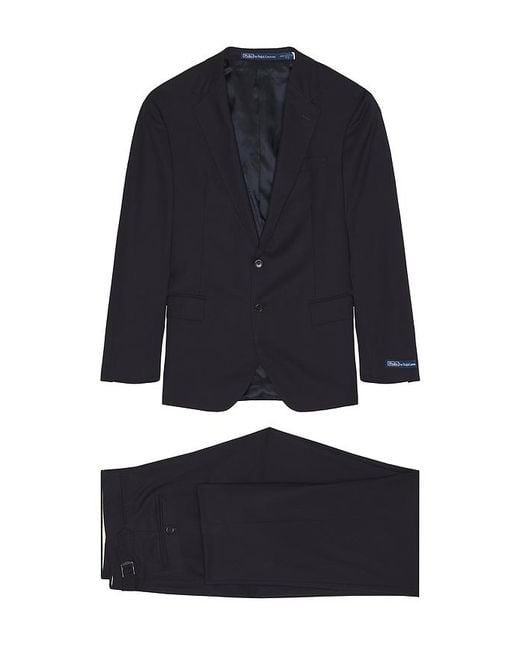Polo Ralph Lauren Black Solid Twill Suit for men
