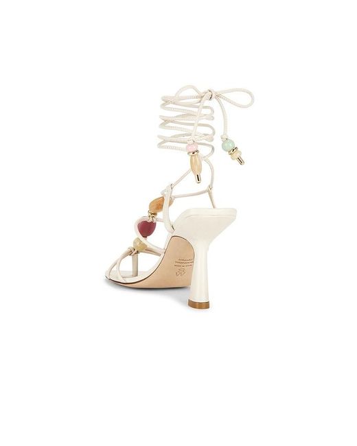 Stuart Weitzman White Sandale Majorca Wrap 85