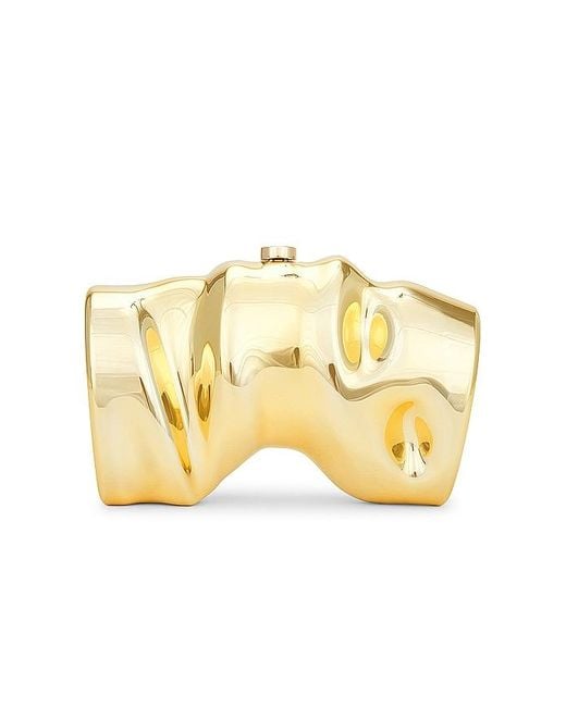 Cult Gaia Metallic Scrunch Clutch