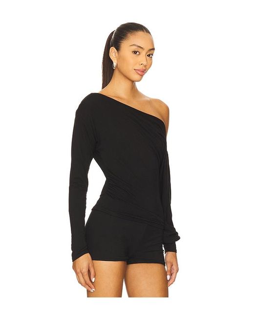 ALL THE WAYS Black Matilda Top