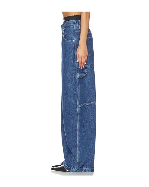 Alexander Wang Blue Pre-Styled Oversized Wide Leg