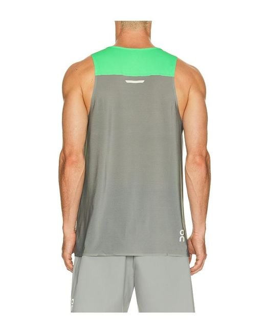 On Shoes Green Performance Tank for men