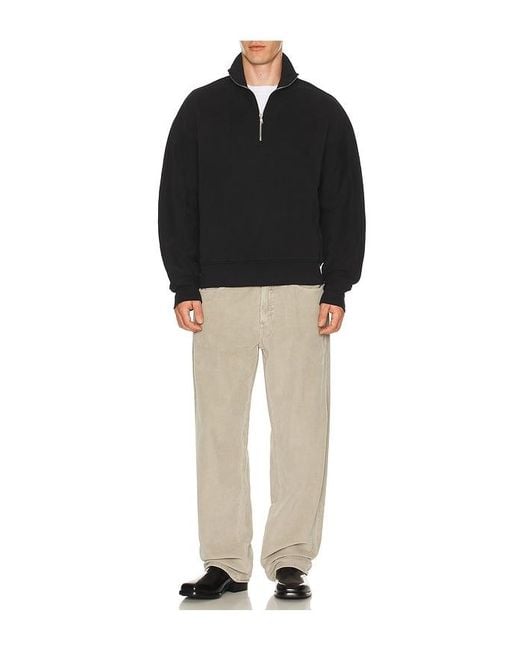 Agolde Black Idris Quarter Zip Sweater for men