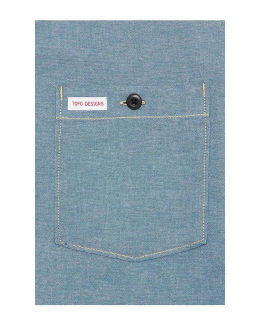 Topo Blue Utility Chambray Shirt for men