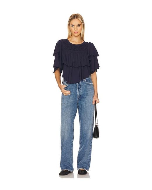 Free People Blue Rose Party Tee