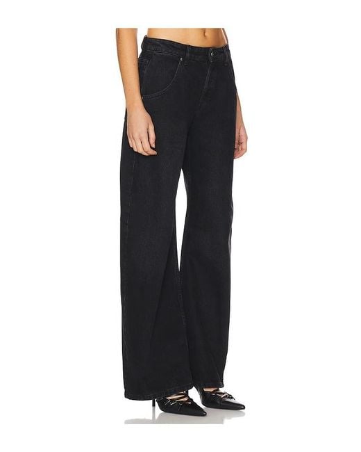 EB DENIM Black Enzo Mid Rise Barrel Jeans
