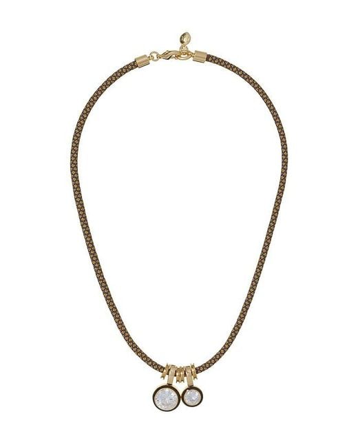 Roxanne Assoulin Multicolor The Cubic Drop Cord Necklace