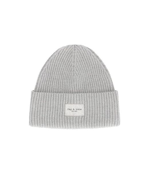 Rag & Bone White Blake Metallic Beanie