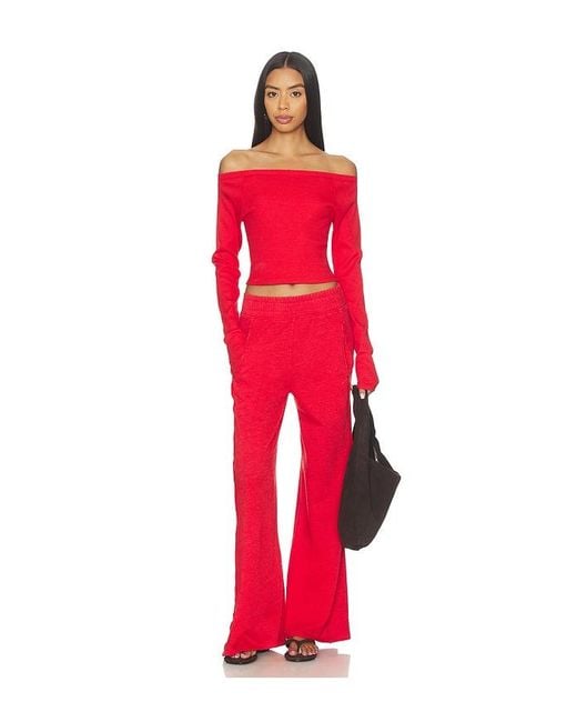 Free People Red X Fp Movement Go To Long Sleeve Set