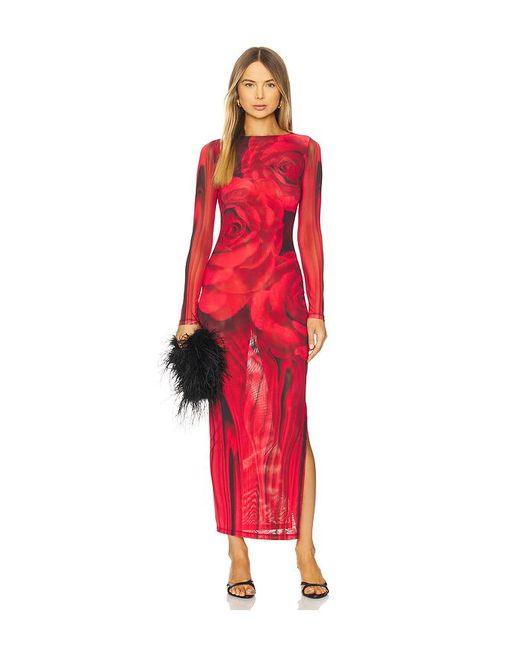 AFRM Red Phyll Midi Dress