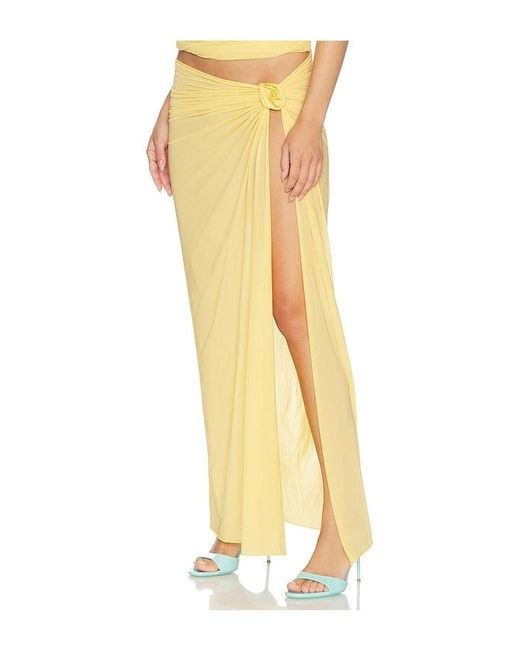 Maygel Coronel Yellow Pollera Skirt