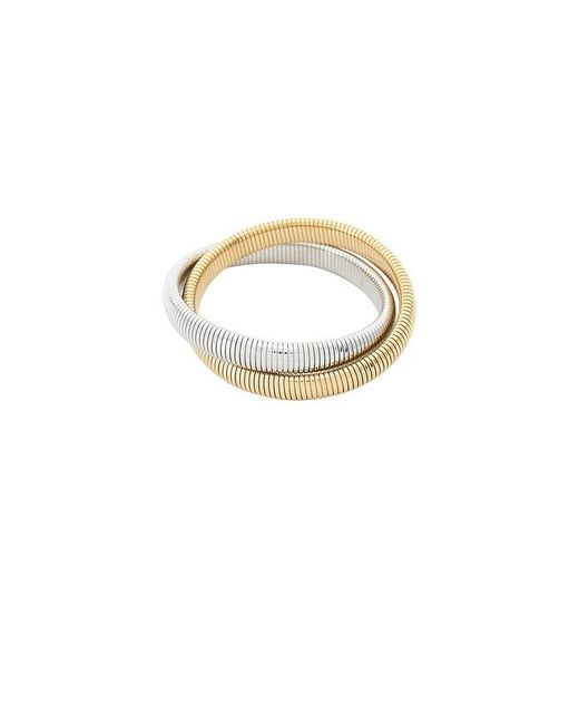 Luv Aj White The Two Tone Flex Snake Chain Bracelet