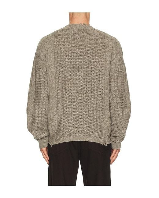 AllSaints Gray Tenter Crew Neck Sweater for men