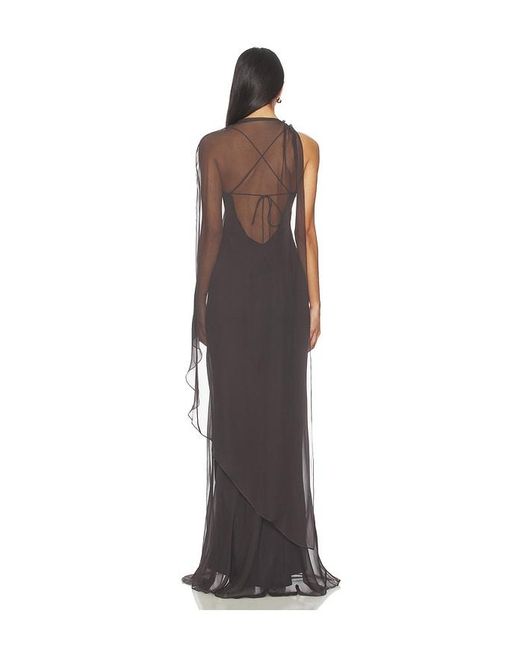The Sei Multicolor Cami Gown With Slit And Cape