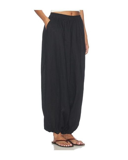 AEXAE Black Linen Balloon Pant