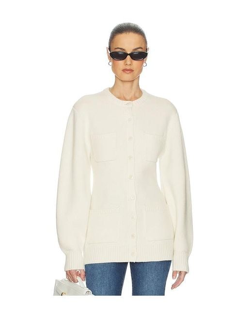 Helsa Natural Devika Wool Cashmere Cardigan