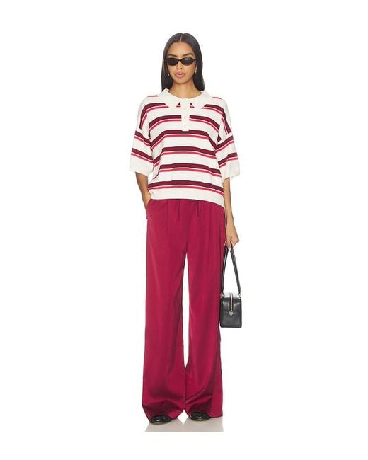 Gestuz Red Tracey High Waisted Pants