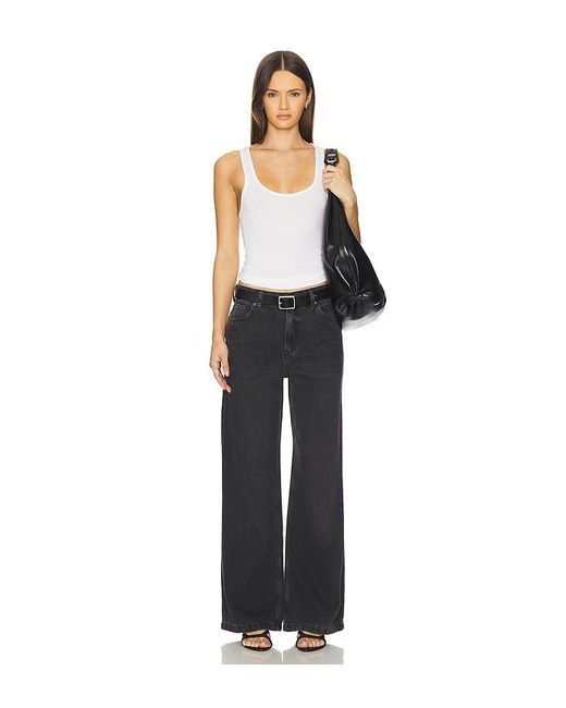 Free People Black X We The Free Stride Wide Leg In Miles To Go