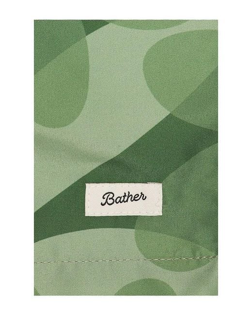 Bather Green Fern Daisy Trip Swim Trunk for men