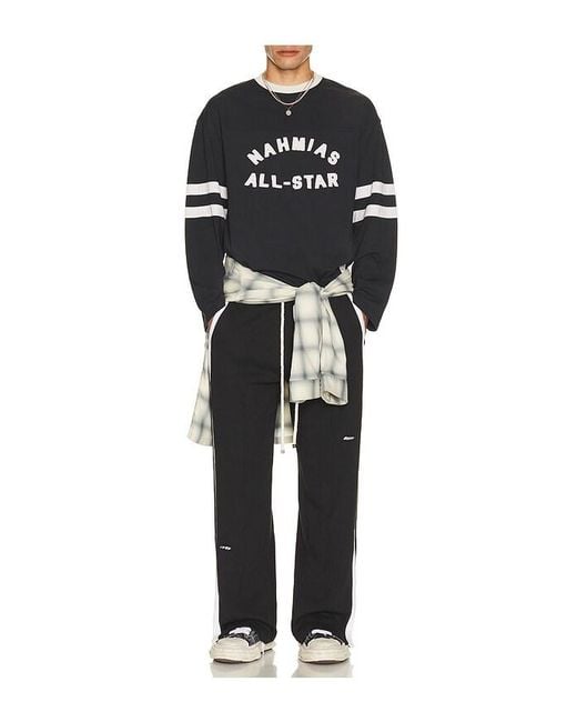NAHMIAS Black All Star Varsity Long Sleeve for men