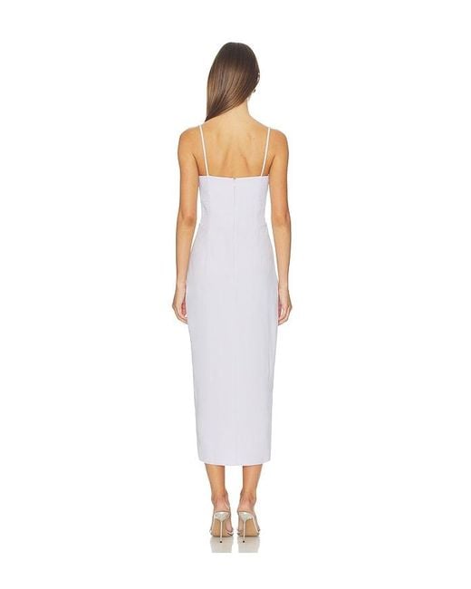 Amanda Uprichard White Lyra Midi Dress