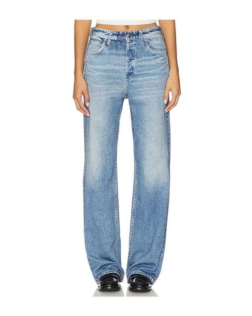 Rag & Bone Blue Rb Miramar Terry Shea Straight Pant Jeans