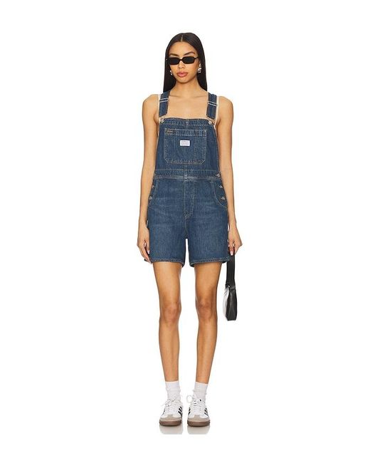 Levi's Blue Kurze Latzhose Utility
