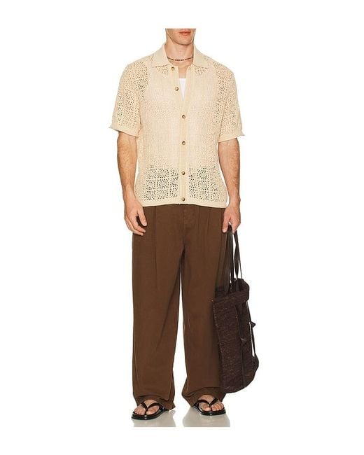 Jonathan Simkhai Natural Billy Short Sleeve Shirt for men