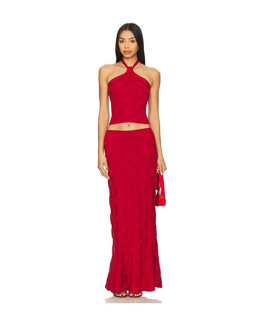 Asta Resort Red Lorena Skirt