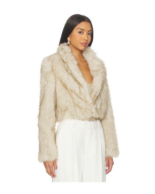 NonChalant Label White Uma Faux Fur Jacket