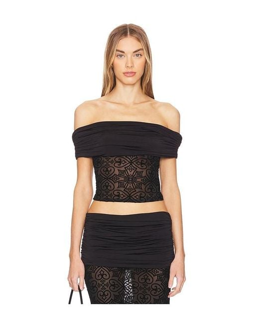 LOBA Black Violeta Top