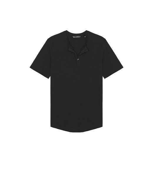 Travis Mathew Black Cloud Henley Tee for men