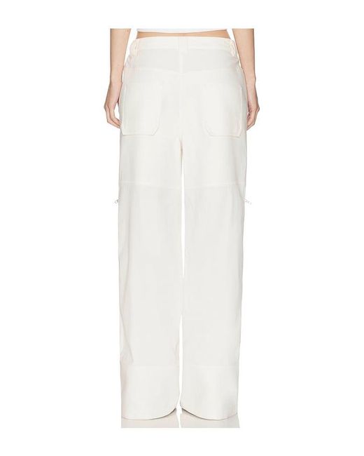 HAELO White Flex Waist Zip Cargo Pant