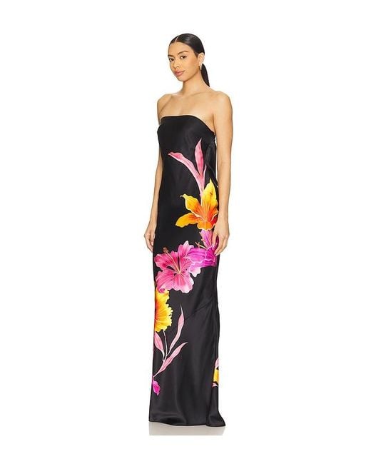 retroféte Blue Keaton Silk Dress
