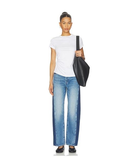 Madewell Blue Asymmetrical Snitched Tee Shirt