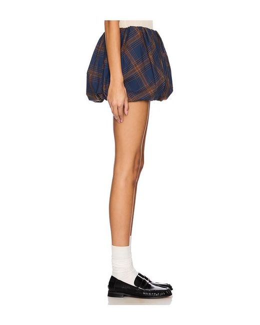 h:ours Blue Auden Mini Skirt