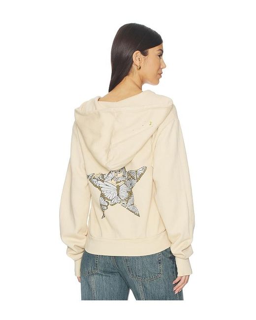 Lauren Moshi Blue Hezly Zip Up Hoodie