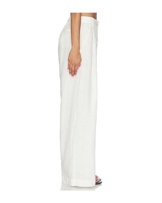 Enza Costa White Linen Easy Trouser