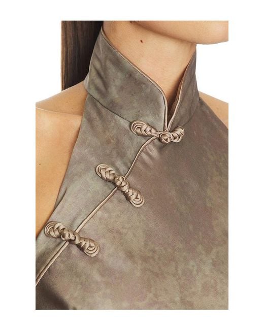 SAU LEE White Gillian Satin Dress